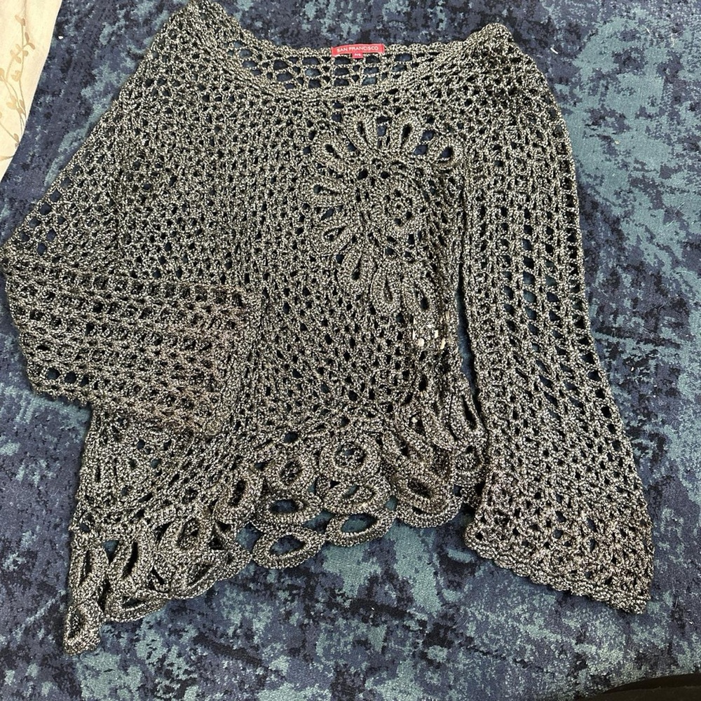 Grey Crochet Top - Picture 5 of 6